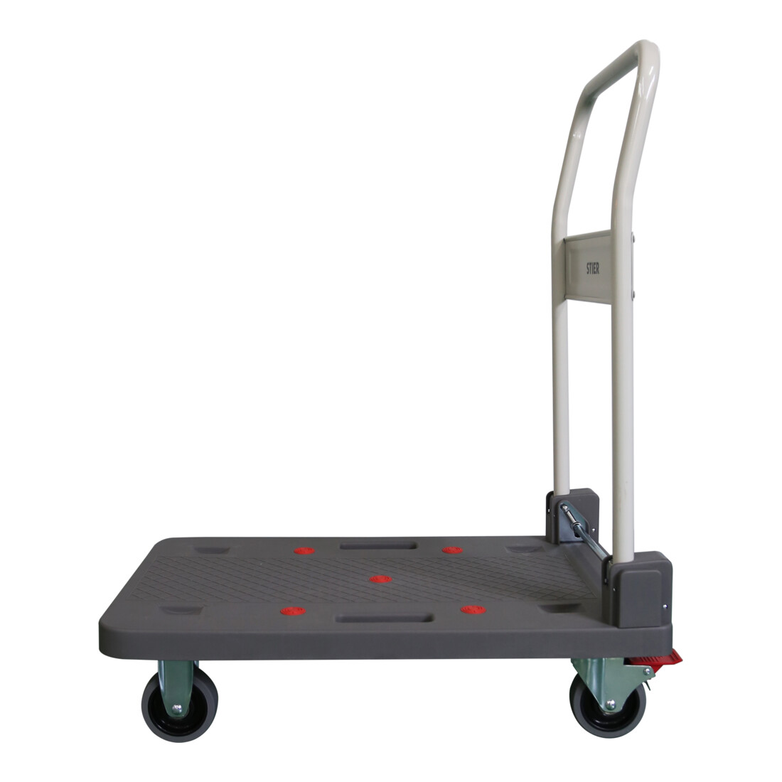 Chariot à plate-forme en plastique STIER, capacité de charge 150 kg