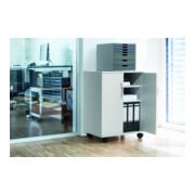 Chariot à roulettes multifonctionnel durable Chariot à roulettes gris 2 étages