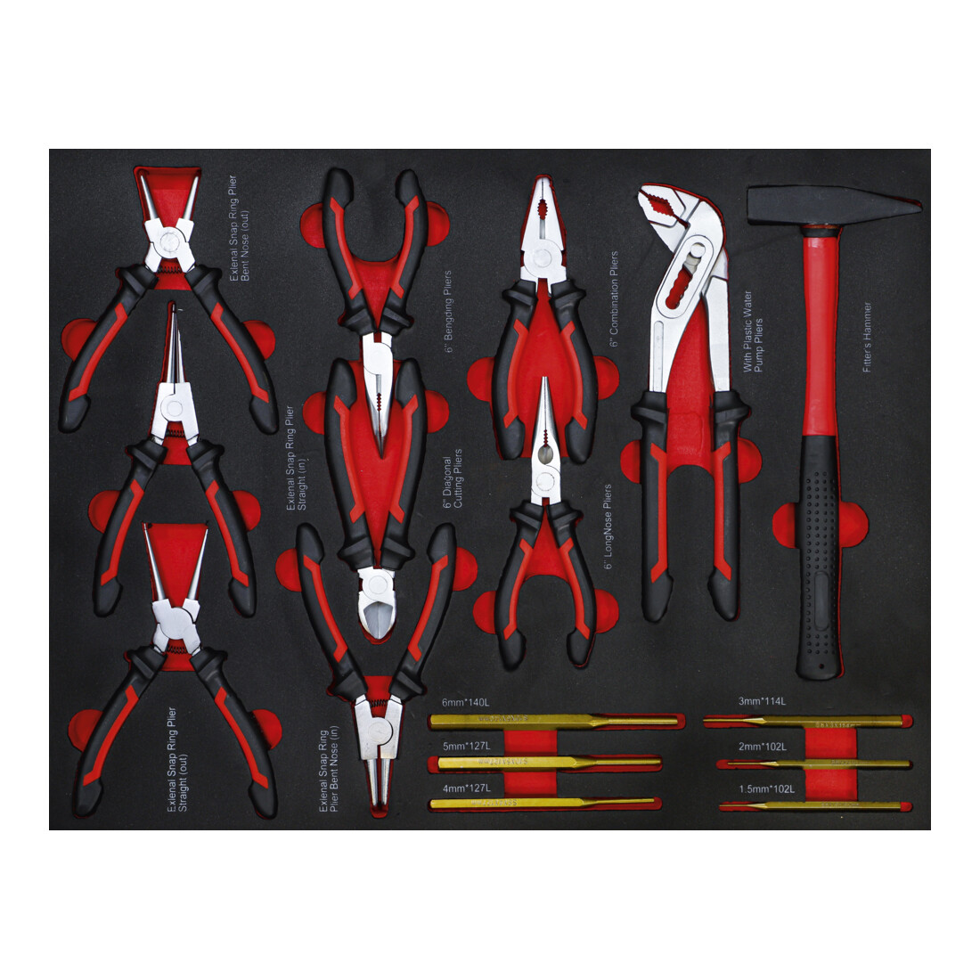 Chariot d'atelier BGS 6 tiroirs 1 porte latérale avec 158 outils 6055
