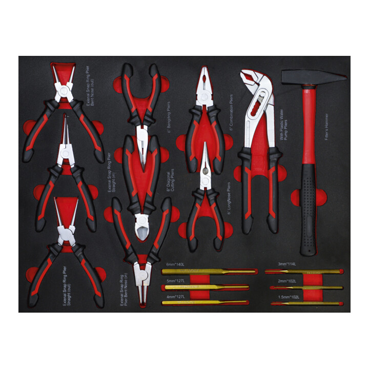 Chariot d'atelier BGS 6 tiroirs 1 porte latérale avec 158 outils 6055