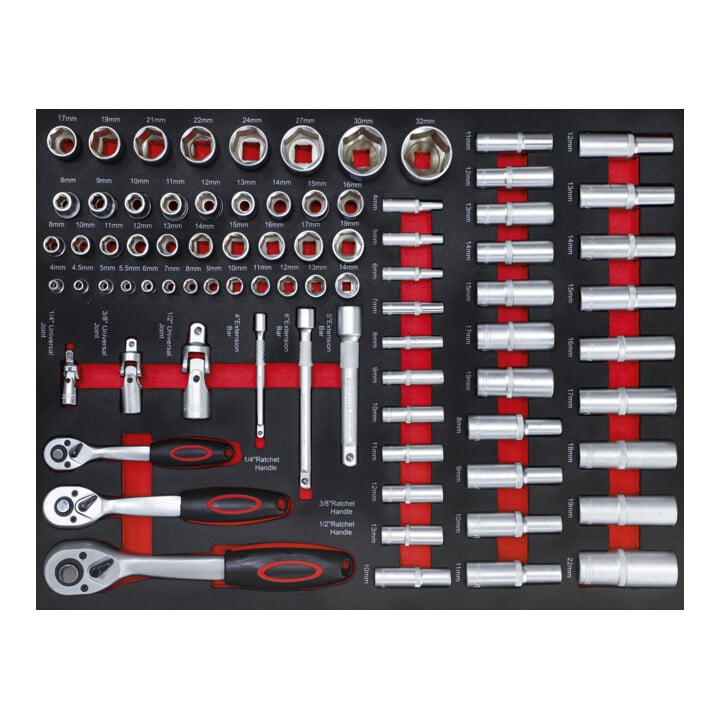 Chariot d'atelier BGS 7 tiroirs 1 porte latérale avec 250 outils 6058