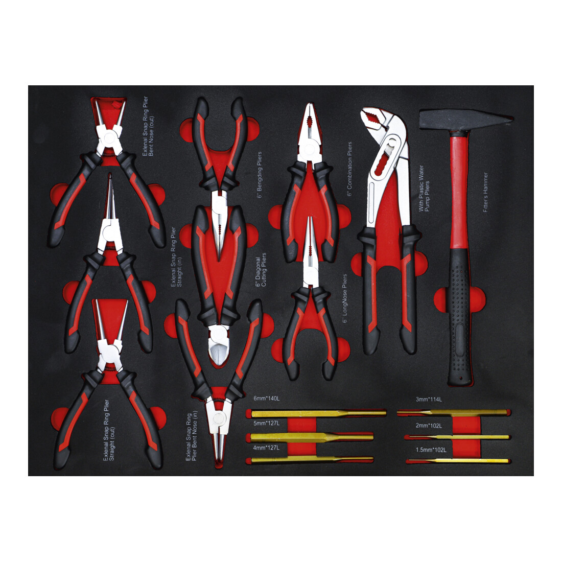 Chariot d'atelier BGS 7 tiroirs 1 porte latérale avec 250 outils 6058