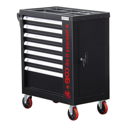 Chariot d'atelier BGS 7 tiroirs 1 porte latérale vide 6058-1