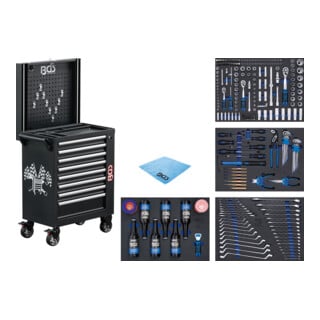 Chariot d'atelier BGS 8 tiroirs avec 263 outils