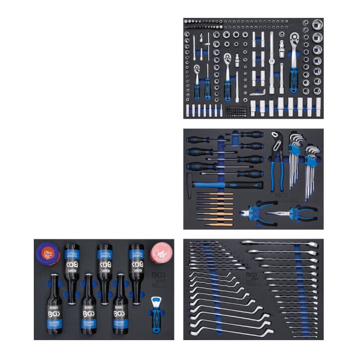 Chariot d'atelier BGS 8 tiroirs avec 263 outils