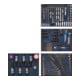 Chariot d'atelier BGS 8 tiroirs avec 263 outils