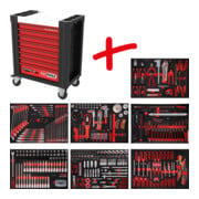 Chariot d'atelier KS Tools Performanceplus P10 avec jeu de 397 outils-2