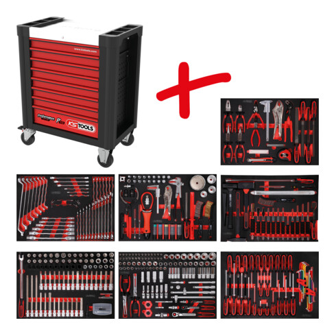 Chariot d'atelier KS Tools Performanceplus P10 avec jeu de 397 outils