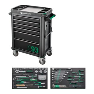 Chariot d'atelier Stahlwille 93/130 TTS 93 avec assortiment d'outils Premium 130 pcs.