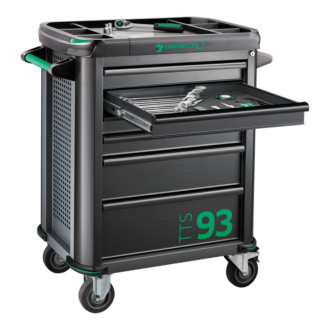 Chariot d'atelier Stahlwille 93/130 TTS 93 avec assortiment d'outils Premium 130 pcs.