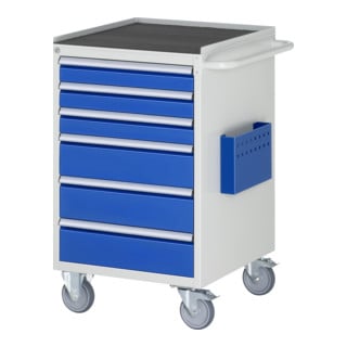 Chariot de montage Rau Metall-Top 6 x tiroirs-L 3x90, 3x150mm LxPxH 580x650x975 mm