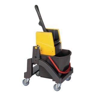 Chariot de nettoyage seaux de 1 x 17 l et presse plastique VERMOP