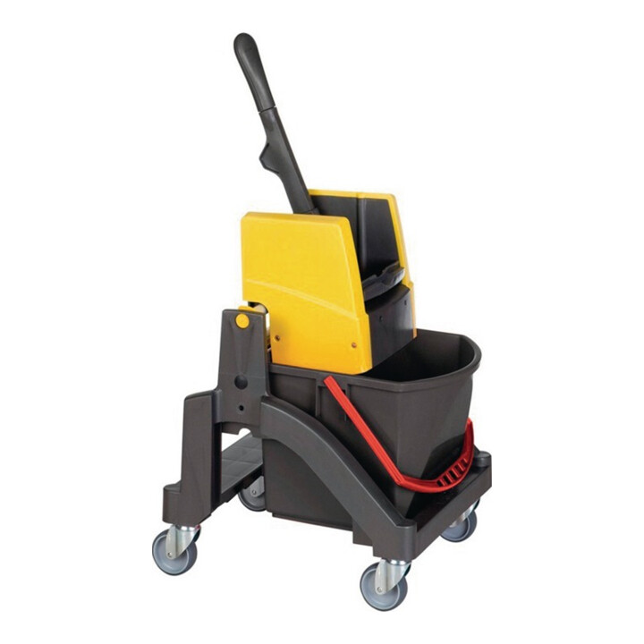 Chariot de nettoyage seaux de 1 x 17 l et presse plastique VERMOP