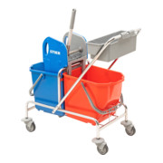 Chariot de nettoyage STIER avec corbeille (kit balai STIER et 5 housses STIER inclus)-2