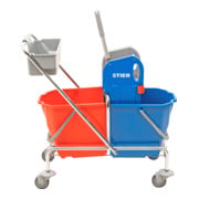 Chariot de nettoyage STIER avec corbeille (kit balai STIER et 5 housses STIER inclus)-4