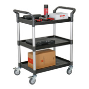 Chariot de service STIER à 3 étagères, 850 mm de long x 480 mm de large x 1000 mm de haut-2