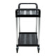 Chariot de service STIER avec 2 étagères, 750 mm de longueur x 460 mm de largeur x 825 mm de hauteur-2