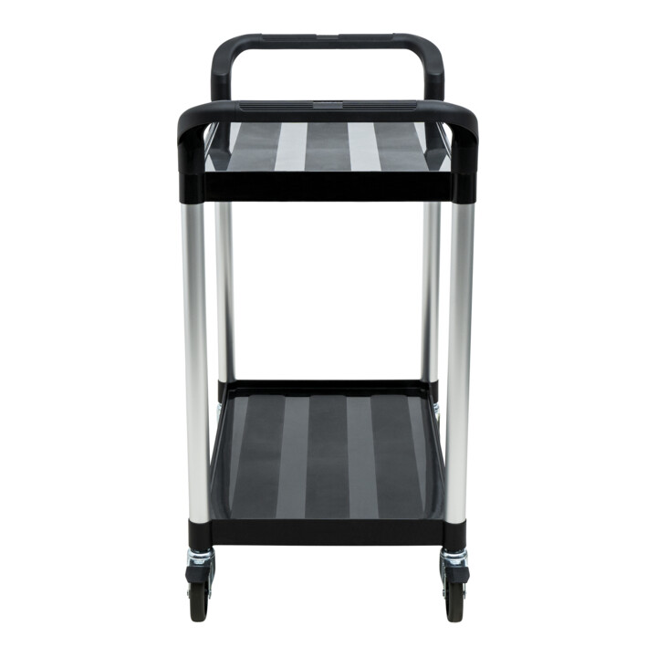 Chariot de service STIER avec 2 étagères, 750 mm de longueur x 460 mm de largeur x 825 mm de hauteur