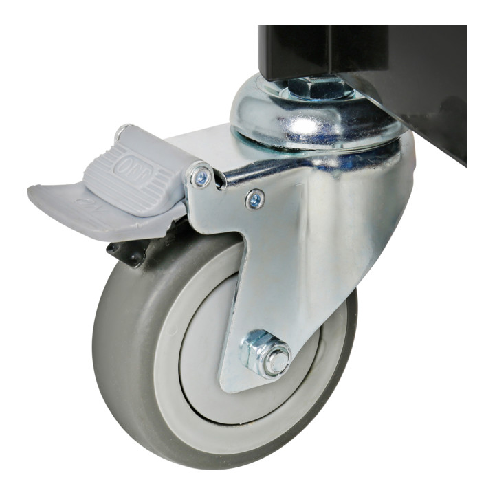 Chariot de service STIER avec 2 étagères, 750 mm de longueur x 460 mm de largeur x 825 mm de hauteur