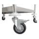 Chariot desserte STIER en acier inoxydable à 2 plateaux