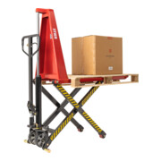Chariot élévateur à ciseaux STIER, capacité de charge 1 000 kg, hauteur de levée 800 mm avec système Quicklift manuel-5