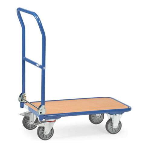Chariot pliable en acier fetra charge max. 250kg, roues à bandage TPE, dossier rabattable