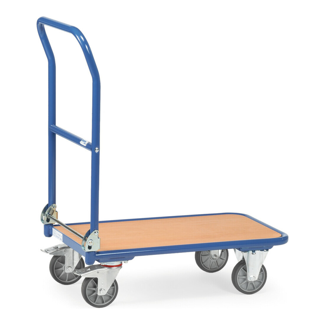 Chariot pliable en acier fetra charge max. 250kg, roues à bandage TPE, dossier rabattable