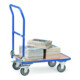 Chariot pliable en acier fetra KW 1 charge max. 250kg, roues à bandage TPE, dossier rabattable