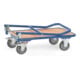 Chariot pliable en acier fetra KW 1 charge max. 250kg, roues à bandage TPE, dossier rabattable