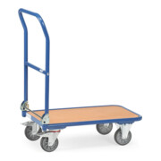 Chariot pliable en acier fetra KW 11 charge max. 250kg, roues à bandage TPE, dossier rabattable-4