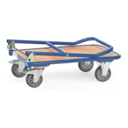 Chariot pliable en acier fetra KW 11 charge max. 250kg, roues à bandage TPE, dossier rabattable-5