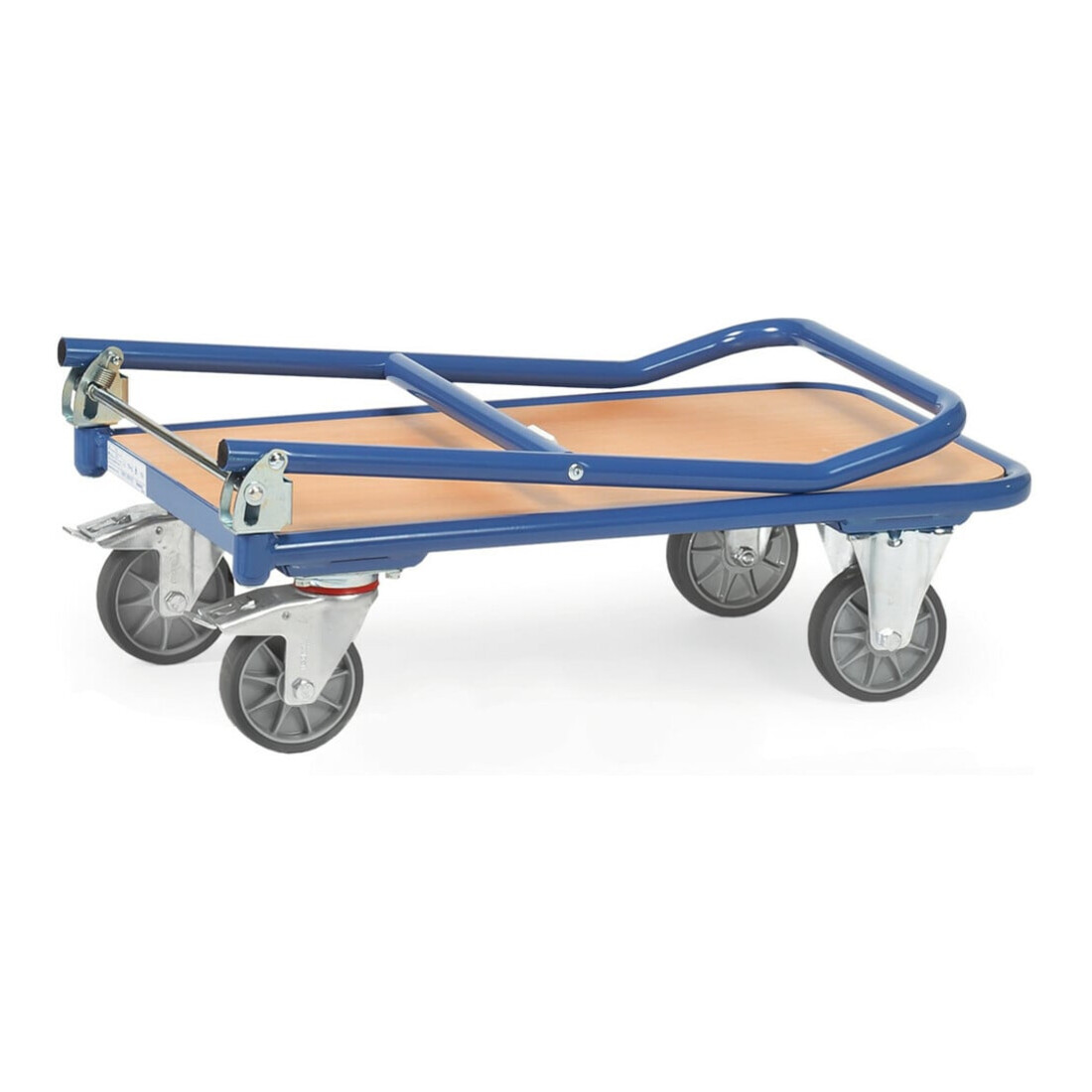 Chariot pliable en acier fetra KW 11 charge max. 250kg, roues à bandage TPE, dossier rabattable