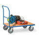 Chariot pliable fetra 2500 charge max. 500kg, roues à bandage TPE, 1 dossier-4