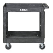 Chariot polyvalent en plastique STIER avec 2 plateaux, 250 kg, LxlxH 870x430x850 mm-4
