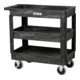 Chariot polyvalent en plastique STIER avec 3 plateaux, 250 kg, LxlxH 870x430x850 mm-5