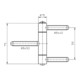 Charnière à enfoncer BAKA C 1-15 WF 3-pcs. topzink 60kg DIN L/R portes en bois-4