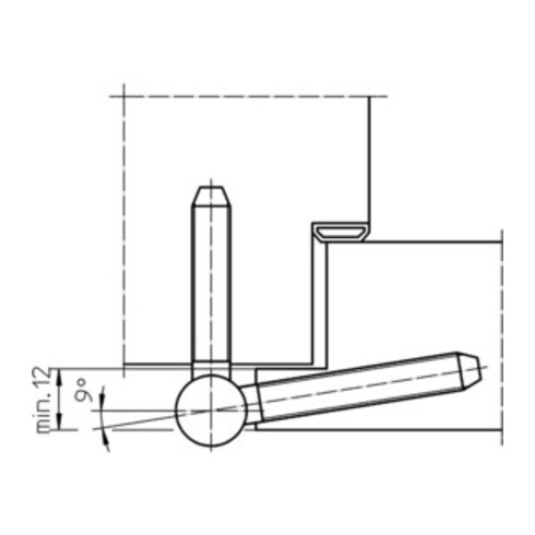 Charnière à enfoncer BAKA C 1-15 WF 3-pcs. topzink 60kg DIN L/R portes en bois