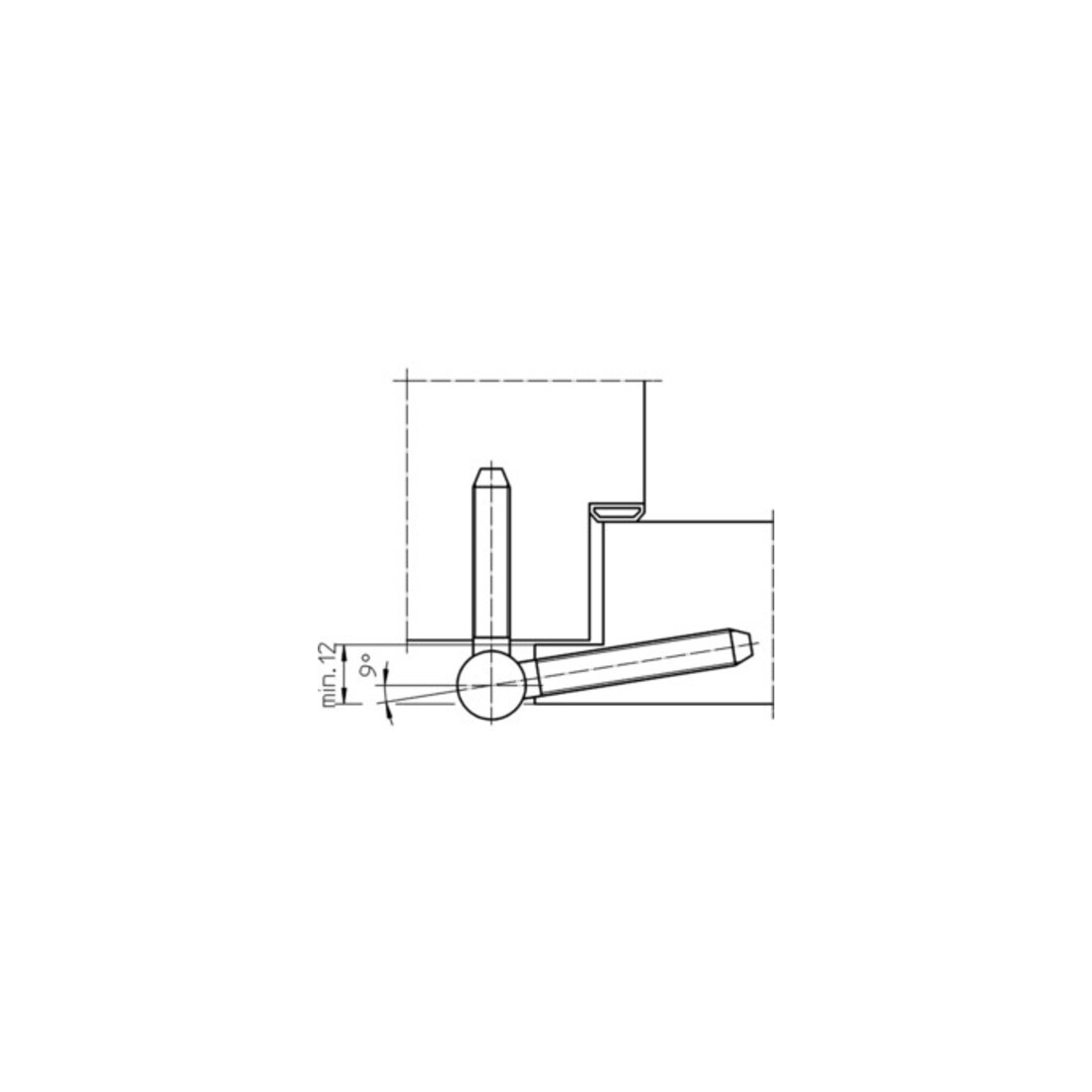 Charnière à enfoncer BAKA C 1-15 WF 3-pcs. topzink 60kg DIN L/R portes en bois