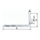 Charnière d'angle de porte pour portes de garage 400x800x60x60x 120mm STA galv.gelb verz.li.ob 8mm-1