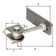 Charnière de but réglable 135x19x44x44x120x 25x45x12x6mm STA brut Btl.GAH-3