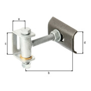 Charnière de porte 132x100x70mm STA brute GAH