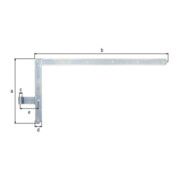 Charnière de porte 400x800x40x40x105mm STA galv.gelb verz.li.ob 5mm-3