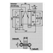 Charnière de porte battante DENI STA vernis Gr.36 L.150mm 40kg TS 35-40mm-4