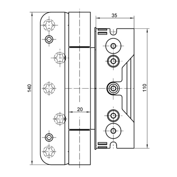 Charnière de porte d'entrée Protect 4010 3D FD VA né 160kg portes avant en bois 160kg