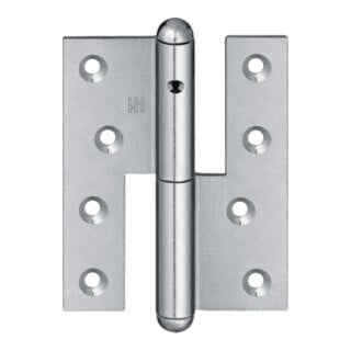 Charnière de porte Q1 DIN re.Band-L.140mm surface galvanisée pour portes affleurantes