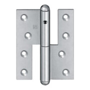 Charnière de porte Q1 DIN re.Band-L.140mm surface galvanisée pour portes affleurantes