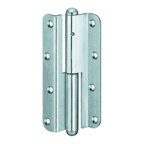 Charnière de porte QF1 STA vantail en bois galvanisé à feuillure DIN gauche.