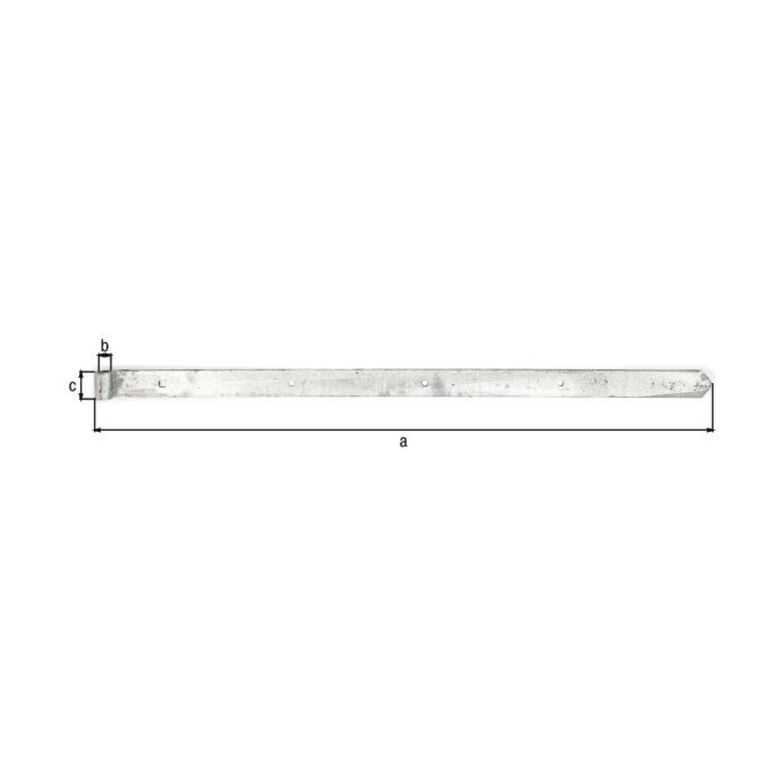 Charnière de tiroir B.45mm L.1000x45mm S.5mm D.16mm STA TZN rd GAH