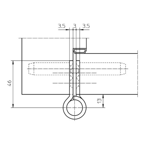 Charnière d'objet VARIANT VN 2929/160 VA ma née 160kg 22,5mm DIN L/R porte stu.door