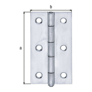 Charnière hauteur 81 mm largeur 128 mm pas de filetage 1,5 mm acier inoxydable